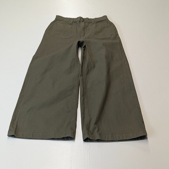Point Sur Size 26 Wide Leg Crop in Olive Drab - Picture 1 of 14